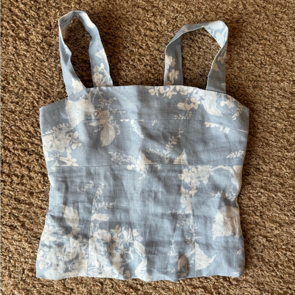 Reformation Darci linen top